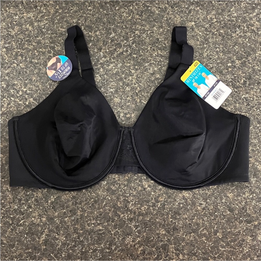 nwt vanity fair black underwire bra 42D style # 76084